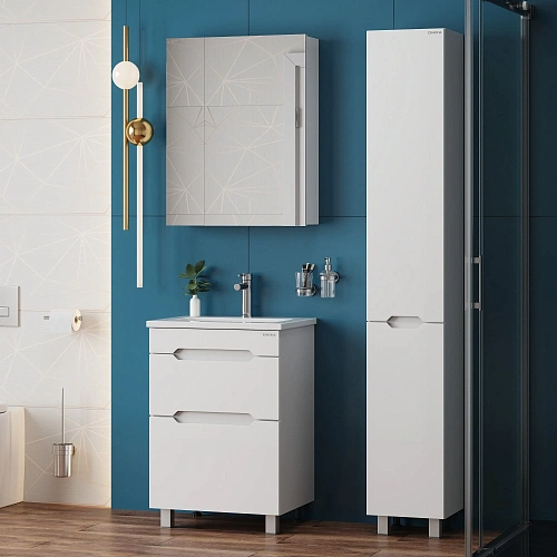 Тумба под раковину Onika Айленд 60 см 106155 напольная, белая (для Элина 60) Тумба под раковину Onika Айленд 60 см 106155 напольная, белая (для Элина 60)