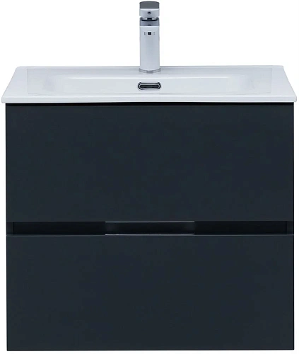 Тумба под раковину Aquanet Алвита New 60 2 ящика, антрацит 00277511 Тумба под раковину Aquanet Алвита New 60 2 ящика, антрацит 00277511