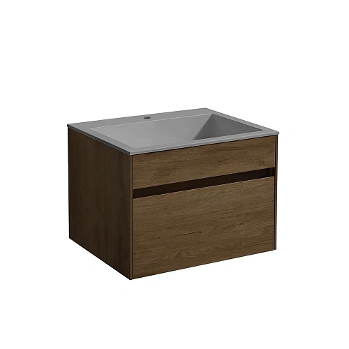 Тумба под раковину Vincea Chiara 600 подвесная, 1 выкатной ящик soft-close, T.Oak VMC-2C600TO Тумба под раковину Vincea Chiara 600 подвесная, 1 выкатной ящик soft-close, T.Oak VMC-2C600TO