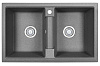 Картинка анонса товара «кухонная мойка granula 8101, графит (чёрно-серый), кварц 810х500»