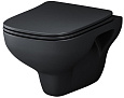 Унитаз подвесной AM.PM X-Joy S C85A1700MBSC безободковый, с сиденьем микролифт, черный матовый Унитаз подвесной AM.PM X-Joy S C85A1700MBSC безободковый, с сиденьем микролифт, черный матовый