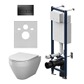 Комплект инсталляции AM.PM Spirit V2.0 IS110338.701900 ErgoFit с клавишей M черный матовый с унитазом Spirit V2.0 Aquaspin Комплект инсталляции AM.PM Spirit V2.0 IS110338.701900 ErgoFit с клавишей M черный матовый с унитазом Spirit V2.0 Aquaspin