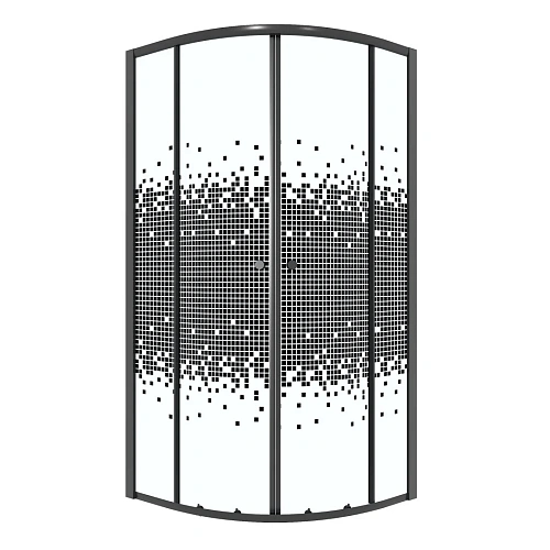 Душевой уголок Niagara Eco NG-1007-14BLACK (90x90x190) четверть круга, раздвиж, профиль черный, стекло мозаика (4мм) Душевой уголок Niagara Eco NG-1007-14BLACK (90x90x190) четверть круга, раздвиж, профиль черный, стекло мозаика (4мм)