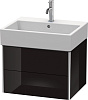 Картинка анонса товара «тумба под раковину duravit xsquare xs419304040 подвесная 58 см черный глянцевый»