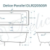 Ванна чугунная Delice Parallel 170х70 DLR220505RB с черными матовыми ручками Ванна чугунная Delice Parallel 170х70 DLR220505RB с черными матовыми ручками