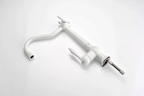 Смеситель для кухни Paulmark RETRO белый матовый Re213226-WH Смеситель для кухни Paulmark RETRO белый матовый Re213226-WH