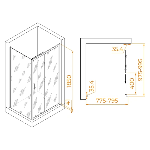 Душевой уголок RGW PA-145 800x1000 мм 020814580-11 хром Easy Clean Душевой уголок RGW PA-145 800x1000 мм 020814580-11 хром Easy Clean