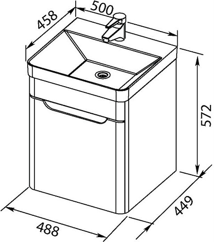 Тумба под раковину Aquanet София 50 белый 00201745 Тумба под раковину Aquanet София 50 белый 00201745