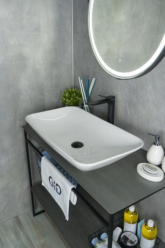 Раковина Gid N9122 51124 накладная белая 71x40x14 Раковина Gid N9122 51124 накладная белая 71x40x14