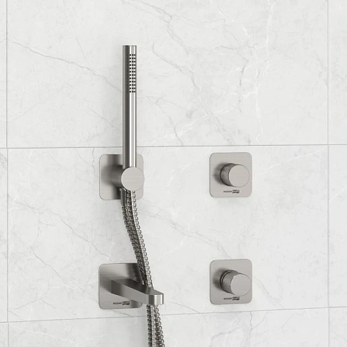 Смеситель для ванны WasserKRAFT A6451.296.298.275.100.276 встраиваемый никель Смеситель для ванны WasserKRAFT A6451.296.298.275.100.276 встраиваемый никель