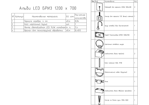 Зеркало BRIZ Альби пдз45-120 235 01-45120-00 00 Зеркало BRIZ Альби пдз45-120 235 01-45120-00 00
