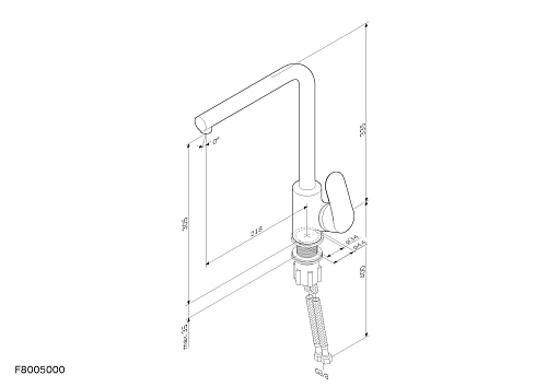 Смеситель для кухни AM.PM Like F8005000 хром Смеситель для кухни AM.PM Like F8005000 хром