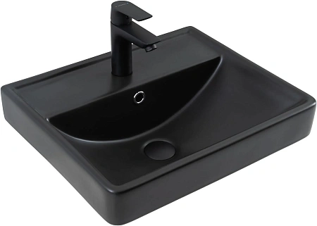 Раковина Aquanet Ирис 50 черная матовая 00329246 Раковина Aquanet Ирис 50 черная матовая 00329246