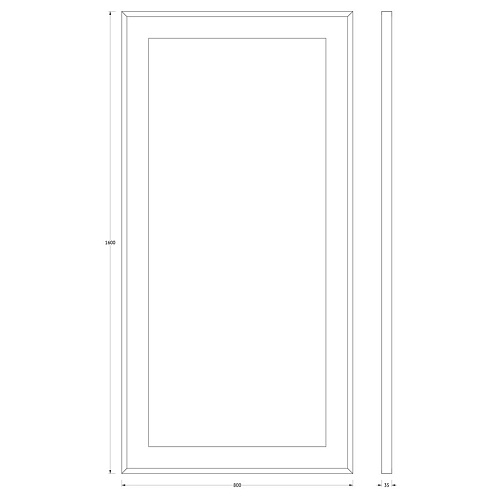 Зеркало Evoform Ledside в багетной раме и LED-светильником BY 2216 80х160 см Зеркало Evoform Ledside в багетной раме и LED-светильником BY 2216 80х160 см
