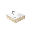 Раковина Creavit Next NX256-00CB00E-CA00 белая/золотые цветы 50 см Раковина Creavit Next NX256-00CB00E-CA00 белая/золотые цветы 50 см