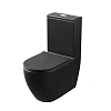 Унитаз напольный Grossman GR-4419BMS (680х375x810) безободковый, черный матовый с крышкой микролифт