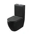 Унитаз напольный Grossman GR-4419BMS (680х375x810) безободковый, черный матовый с крышкой микролифт Унитаз напольный Grossman GR-4419BMS (680х375x810) безободковый, черный матовый с крышкой микролифт