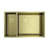 Кухонная мойка Omoikiri Taki 69-2-U/IF-LG-R Side нержавеющая сталь/светлое золото 4993184