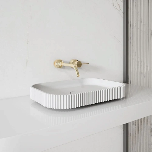 Раковина ABBER Stein AS2602 накладная, белая матовая Раковина ABBER Stein AS2602 накладная, белая матовая