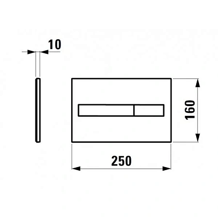 Клавиша смыва Laufen LIS AW1 9566.1 (8.9566.1.004.000.1), хром Клавиша смыва Laufen LIS AW1 9566.1 (8.9566.1.004.000.1), хром