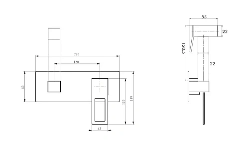 Гигиенический душ Boheme Q 147-CRUW.2 CHROME Гигиенический душ Boheme Q 147-CRUW.2 CHROME
