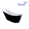Ванна отдельностоящая Ceruttispa GLORIA170GMB CT10881 1700x750x720 акриловая, черная матовая снаружи, белая внутри со сливом-переливом Ванна отдельностоящая Ceruttispa GLORIA170GMB CT10881 1700x750x720 акриловая, черная матовая снаружи, белая внутри со сливом-переливом