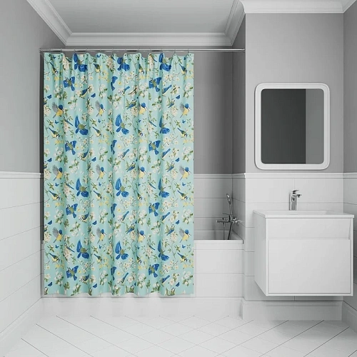 Штора для ванны IDDIS (BP03P18i11) 200x180 см, полиэстер Штора для ванны IDDIS (BP03P18i11) 200x180 см, полиэстер