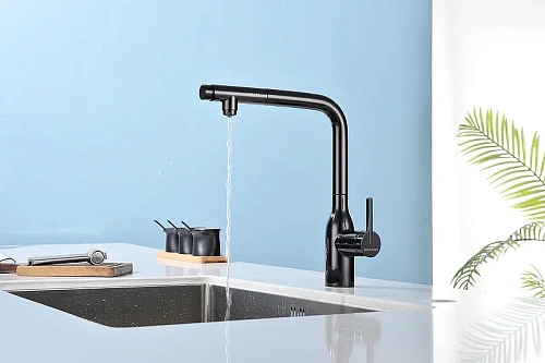 Смеситель для кухни Paulmark Viper глянцевый черный Vi213105-GB Смеситель для кухни Paulmark Viper глянцевый черный Vi213105-GB