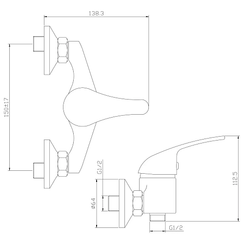 Смеситель для душа Rossinka Y40-41 Смеситель для душа Rossinka Y40-41
