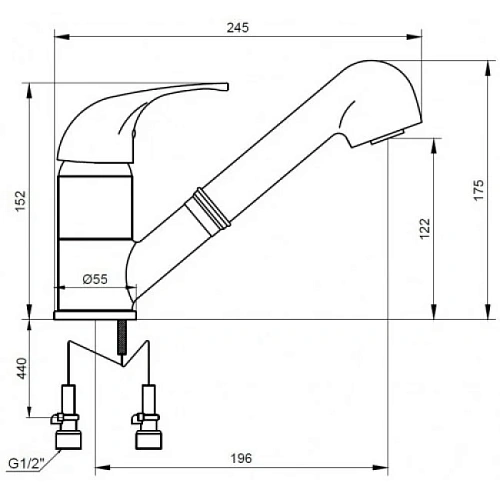 Смеситель для кухни Kaiser Planet 22033 Смеситель для кухни Kaiser Planet 22033