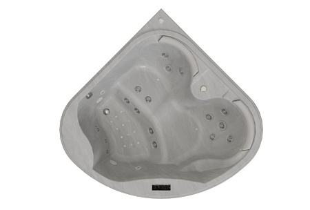 Мини бассейн Radomir г/а Корнелия 1-30-0-0-5-164С серый мрамор, Platinum. 1700х1700, рама-подставка, слив-перелив, 17 гидромассажных форсунок, 14 аэромассажных форсунок, контроллер 400, хромотерапия 2 лампы, подголовник - 2 шт., система Turbo-pool, подогр