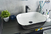 Картинка анонса товара «раковина gid d1302h134 53309 накладная белая / черная 50x40x14»
