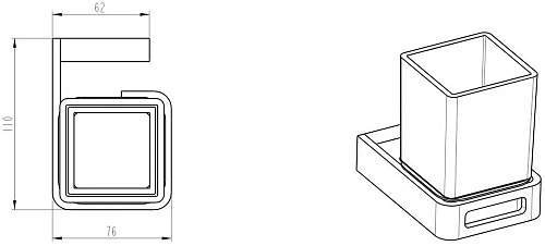 Стакан Boheme Q 10944-NB никель Стакан Boheme Q 10944-NB никель
