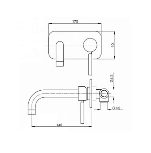 Смеситель для раковины CEZARES OLIMP-BLSM2-01-L Смеситель для раковины CEZARES OLIMP-BLSM2-01-L