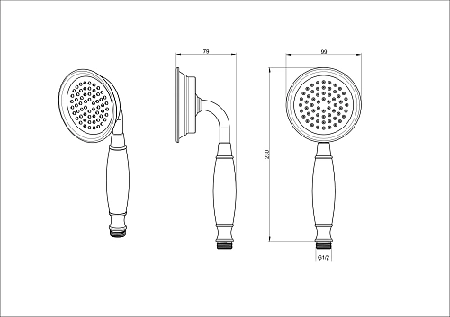 Душевая лейка Wonzon & Woghand хром (WW-88SC07-CR) Душевая лейка Wonzon & Woghand хром (WW-88SC07-CR)