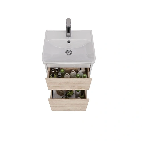 Тумба под раковину Lemark COMBI 45см подвесная/напольная, дуб кантри/белый LM03C45T-dub Тумба под раковину Lemark COMBI 45см подвесная/напольная, дуб кантри/белый LM03C45T-dub