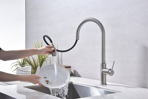 Смеситель для кухни Paulmark Galant брашированная сталь Ga213077-BS Смеситель для кухни Paulmark Galant брашированная сталь Ga213077-BS