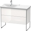 Картинка анонса товара «тумба под раковину duravit xsquare xs446502222 напольная 101 см белая глянцевый»