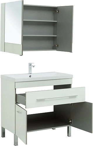 Комплект мебели Aquanet Верона 90 белый (напольный 1 ящик 2 дверцы) 00287661 Комплект мебели Aquanet Верона 90 белый (напольный 1 ящик 2 дверцы) 00287661