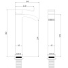 Смеситель для раковины ABBER Wasserfall AF8611G золото матовое Смеситель для раковины ABBER Wasserfall AF8611G золото матовое