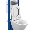 Комплект унитаза Cersanit CITY SMART (A68306) инсталляции LINK PRO и клавиши смыва TWINS пластик хром 68306 Комплект унитаза Cersanit CITY SMART (A68306) инсталляции LINK PRO и клавиши смыва TWINS пластик хром 68306