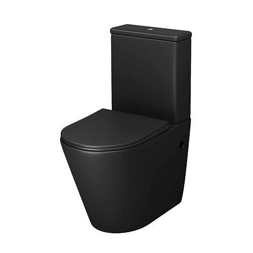 Унитаз напольный GROSSMAN GR-4480BMS Color 620x365x810 черный матовый безободковый с тонкой крышкой Унитаз напольный GROSSMAN GR-4480BMS Color 620x365x810 черный матовый безободковый с тонкой крышкой