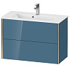 Картинка анонса товара «тумба под раковину duravit xviu xv41790b147 подвесная 81 см каменно-синий глянцевый»