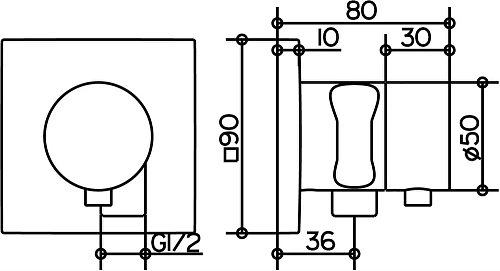 Вентиль запорный Keuco IXMO 59557031202 Вентиль запорный Keuco IXMO 59557031202
