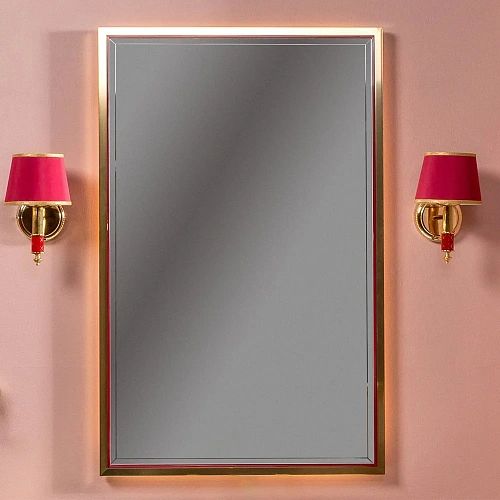 Зеркало Boheme MONACO с подсветкой 70x110 см глянец бордо + золото 566-RG Зеркало Boheme MONACO с подсветкой 70x110 см глянец бордо + золото 566-RG