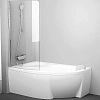 Шторка на ванну Ravak CVSK1 160/170 L Rosa 7QLS0C00Y1 (блестящий + транспарент)