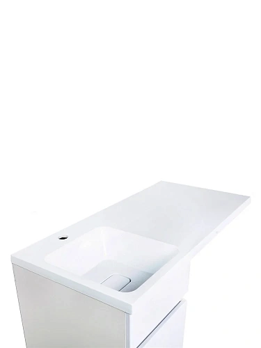 Тумба с раковиной Orange Sistema STK-40TUW+RAL напольная, левая 100 см под стиральную машину, белый Тумба с раковиной Orange Sistema STK-40TUW+RAL напольная, левая 100 см под стиральную машину, белый