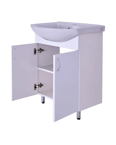 Тумба с раковиной Orange Лайт LA-60TUW+GR напольная белый Тумба с раковиной Orange Лайт LA-60TUW+GR напольная белый