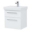 Тумба под раковину DREJA Q MAX, 55 см, подвесная, 2 ящика, белый глянец 77.0001W Тумба под раковину DREJA Q MAX, 55 см, подвесная, 2 ящика, белый глянец 77.0001W