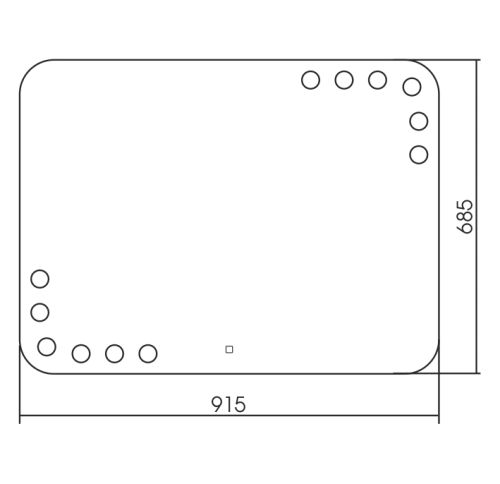 Зеркало SILVER MIRRORS 915x685 сенсорный выключатель, смена цвета, 12 ламп в комплекте Эмбер (LED-00 LED-00002506 Зеркало SILVER MIRRORS 915x685 сенсорный выключатель, смена цвета, 12 ламп в комплекте Эмбер (LED-00 LED-00002506